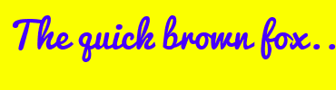 Image with Font Color 4700FF and Background Color FBFF00